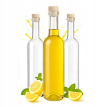 20x Stiklinės butelės "futura" 500 ml su kam&scaron;teliu