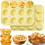 Silikoninė Kiau&scaron;inių Forma, 12 Sklypai, Neplinta, Muffinams &ndash; 2 vnt