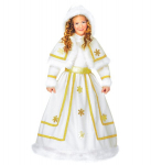 SNOW PRINCESS (dress with wire hoop, belt, hooded capelet)