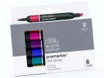 Žymekliu rinkinys alkoholio pagrindu W&N Promarker dvieju galu 6vnt. rich tones