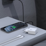 Dudao sieninis įkroviklis A26LEU PD 20W GaN USB-C su USB-C į Lightning laidu - juodas