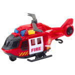 Gaisrinės sraigtasparnis su &scaron;viesos ir garso efektais, raudonas