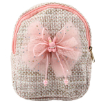 Vaiki&scaron;ka kuprinė su kaspinu ir zuikučiu, 21 cm, 2L, rožinė
