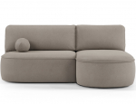 Kampinė sofa&ndash;lova &bdquo;Livosa&ldquo; Sola 18, smėlio spalvos, de&scaron;ininė &ndash; 144 x 220 x 93 cm
