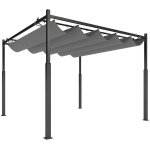 Pergola, 298x298x230 cm, Pilka, Metalas