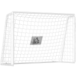 Futbolo vartai 186x62x123 cm balti metaliniai