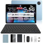 Plan&scaron;etinis kompiuteris &bdquo;Blackview ZENO 10&ldquo; &ndash; 5G AI &ndash; 24 GB RAM &ndash; 128 GB ROM &ndash; 11 colių &ndash; 8800 mAh &ndash; su klaviatūra (QWERTY), apsauginiu dėklu, pele, ra&scaron;ikliu &ndash; &bdquo;Android 15&ldquo; &ndash; GPS &ndash; Mėlyna