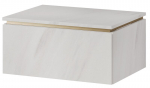 Pakabinama spintelė po praustuve Szynaka Meble Letto 03, 60x45.1 x28.6 cm, balta