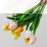 Dirbtinės tulpės dekorui 36 cm spalvotos 15 vnt