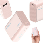Atsarginis maitinimo &scaron;altinis ("Power Bank") Cuktech CP13 rožinis 10000 mAh powerbankas (USB‑C + USB‑A, 30W)