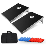 Sulankstomas Cornhole žaidimas juodas spalvos, Sulankstomas Cornhole žaidimas juodas spalvos