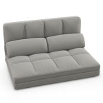 Sulankstoma grindų sofa 3in1 &scaron;viesiai pilka, Sulankstoma grindų sofa 3in1 &scaron;viesiai pilka