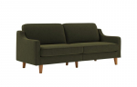 Trivietė sofa Robin 3, alyvuogių žalios/rie&scaron;utmedžio spalvos