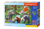 Dėlionė Gyvūnai Jungle, 40 detalių