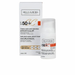 Kremas nuo pigmentinių dėmių bella aurora cc cream spf 50+ lengvas tonas, 30 ml