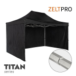 Prekybinė palapinė Zeltpro TITAN Juoda, 3x4,5