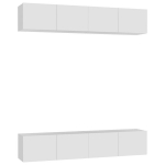 Televizoriaus spintelės, 4vnt., 80x30x30cm, baltos