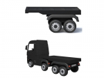 HL358 Mercedes Actros juoda puspriekabė