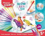 Pučiami flomasteriai komplektas Maped Creativ Blow Pen 24 vnt.