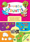 3-mečių užduotys. Su lipdukais. Mąstymo lavinimas, kalbos ugdymas, motorikos lavinimas