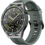 I&scaron;manusis laikrodis &bdquo;Huawei GT 3 SE 46 mm&ldquo;, GPS, &scaron;irdies ritmo matuoklis, atsparus vandeniui, žalias laukinės gamtos fone