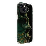 Evelatus telefono dėklas Apple iPhone 15 Plus Tamsiai žalias marmuras