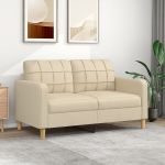 Dvivietė sofa vidaXL, 140cm, smėlio spalvos