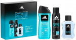 Rinkinys vyrams Adidas Ice Dive: tualetinis vanduo EDT vyrams, 100 ml + du&scaron;o želė, 250 ml + dezodorantas, 150 ml