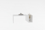 Kavos stalelis Asir, 86,8x32,4x50 cm, baltas