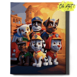 Tapyba pagal skaičius Rėmelyje Paw Patrol Marshall Oh Art!, 40x50 cm