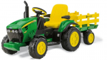 Vienvietis vaiki&scaron;kas elektrinis traktorius Peg Perego John Deere Ground Force, žalias/geltonas