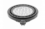 LED lemputė, es111, 3000K, GU10, 12,5 W, AC220-240V, 40&deg;, 1100lm, 109ma, Juoda