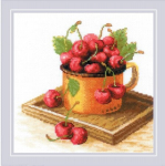 Siuvinėjimo kryželiu rinkinys Siuvinėjimo kryželiu rinkinys "Ripe Cherry" 20x20 RIOL2169