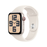 I&scaron;manusis laikrodis Apple Watch SE GPS + Cellular 40mm Starlight Aluminium Case with Starlight Sport Band - S/M MXGJ3ET/A