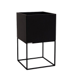 Gėlių vazonas PALMUS METAL 60x35x35 - juodas