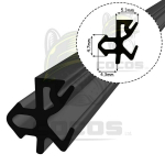S-1252 Black lango tarpinė guminė tarpinė lango durų sandariklis 40m, Durų ir langų sandarikliai