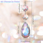 Hanging lamps,20pcs Chandelier Crystal Replacement Rainbow Teardrop Crystal Chandelier Accessories Beads,
