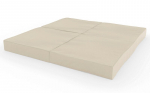 Sulankstomas gimnastikos čiužinys SANRO 100x100x10 cm kreminis (4 dalių), -