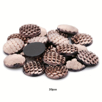 Žuvies skalės įdėklai papuo&scaron;alams, Coffee Color (20pcs)