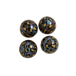 20 vnt. auk&scaron;tos kokybės karoliukai papuo&scaron;alams, Two-color Leopard Print Rhombic Light White-20pcs
