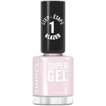 Rimmel Super Gel, 105 Pink Glazed, Ilgalaikis nagų lakas, &Scaron;alta apdaila, Lengvas užtepimas, Gelio efekto manikiūras, Atsparus