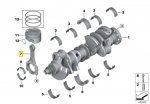 BMW Sujungimo Stiebas G30 F90 G11 G12 G14 G15 Originalus 11247852246
