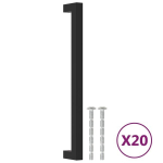 Spintelės rankenėlės, 20vnt., juodos, nerūdijantis plienas CFE2689439