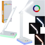 LED stalinė lempa su USB, RGB foniniu ap&scaron;vietimu, &scaron;viesos reguliavimu