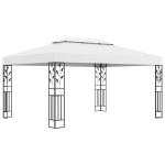 Pavėsinė su dvigubu stogu, 3 x 4 m, balta