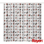 Du&scaron;o užuolaida - RAYEN - 180x200cm - Pagaminta i&scaron; PVA - Pilka ir bežinė