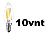 LED lemputės 10vnt Filament G.LUX GR-LED-C35-4W 2700K