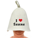 Pirties kepurė su užra&scaron;u I love sauna