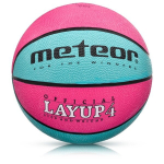 Krep&scaron;inio kamuolys Meteor LAYUP #4, rožinis/mėlynas