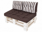 3-jų pagalvių paletei komplektas Hobbygarden Leo, rudas